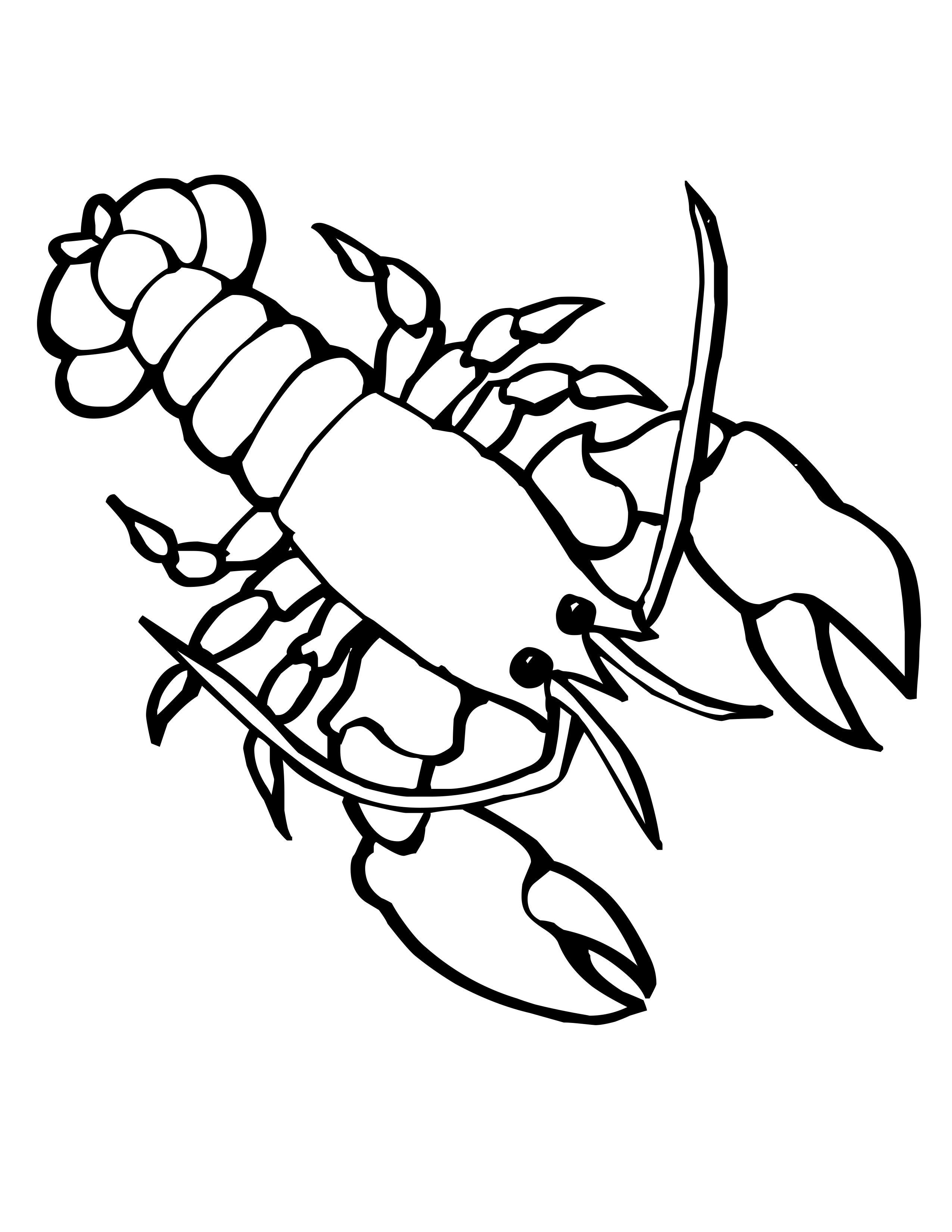 ocean creatures coloring pages to print - photo #44